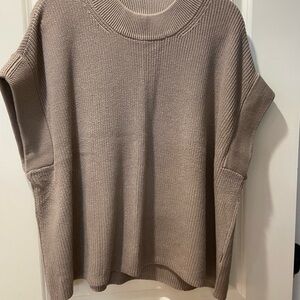 Have Taupe Short-Sleeve Crewneck Knit Sweater